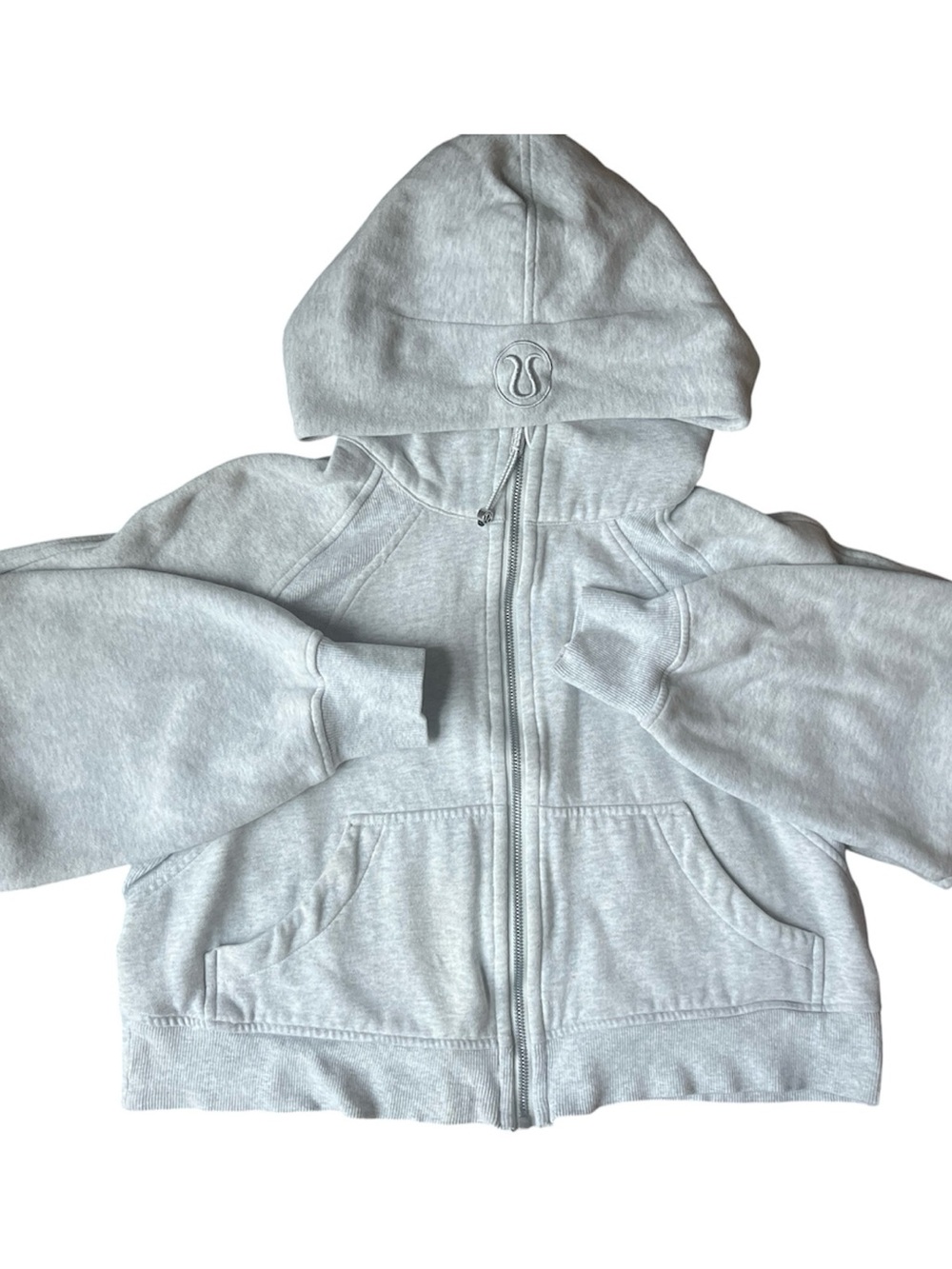 lululemon athletica Light Gray Full-Zip Hoodie